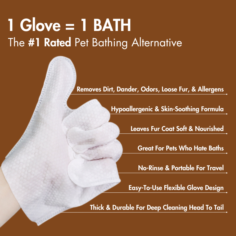 BFF PETS Deodorizing Cat & Dog Glove Wipes