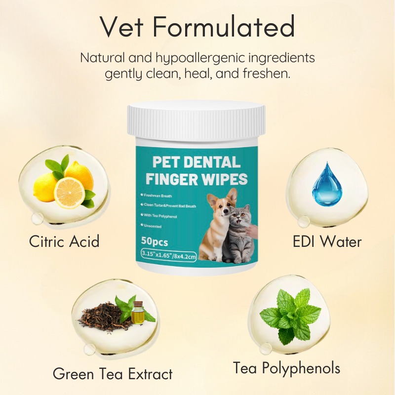 BFF PETS Finger Glove Cat & Dog Dental Wipes